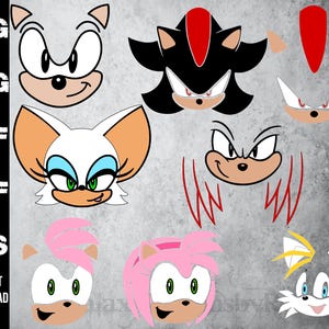 Camisas de família SVG, png, pdf, dxf, eps, rosto de personagens de videogame SVG, designs infantis, camisas de personagens populares