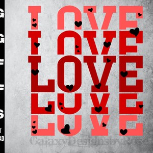 SVG LOVE, png, pdf, dxf, eps, Happy Valentine&#39;s Day svg, Hearts Mug svg, Love Hearts svg, Heart cup sticker, LOVE cup sticker