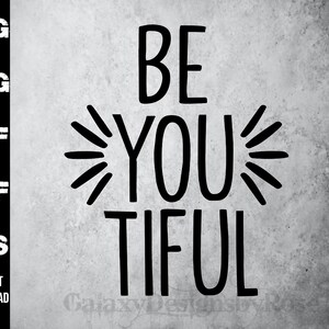 SVG BeYOUtiful silhouet, pdf, png, eps, dxf, BeYOUtiful ontwerp SVG, Glam Bag SVG
