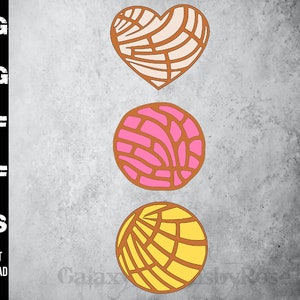 Concha SVG, png, pdf, dxf, eps, SVG de pain mexicain inspiré de Concha, vecteur de Pan Dulce, douceur SVG