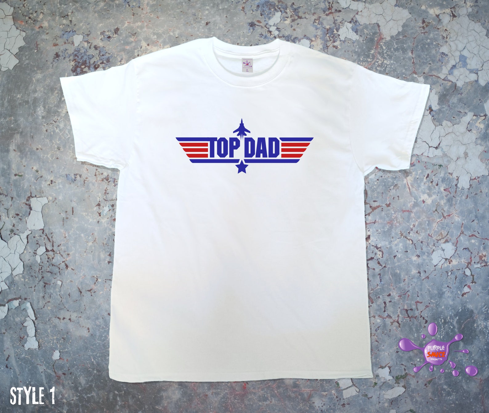 Top Dad TShirt Top Gun Inspired Dad Present. Etsy