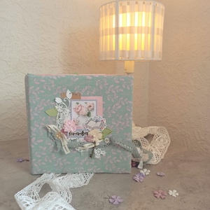 Family photo album, big family album, cotton cover album, floral memory book, Father&#39;s day gift, family treasures,photo scrap book,scrapbook
