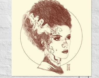 Póster de la novia rebelde de Frankenstein