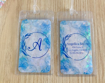 Etiqueta de equipaje personalizada, mochila, etiqueta de pañal