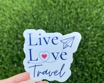 Pegatina "Vive el Amor" para Viajar, Pegatina de Vinilo "Vive el Amor" para Viajar, Pegatinas de Viaje