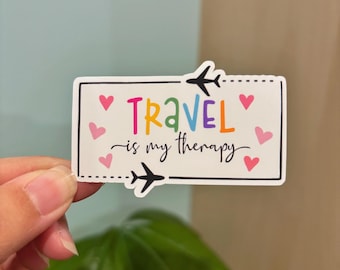 Travel is my therapy sticker