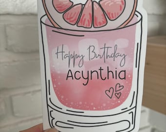 Tarjeta de cumpleaños con nombre personalizado, feliz cumpleaños, 40 cumpleaños, tarjeta de aniversario