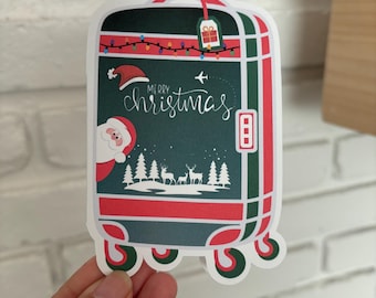Flight Attendant Thank You Card, Merry Christmas card holder, Travel Card, Thank You Card. Happy Holidays