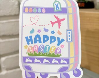Tarjeta de agradecimiento para asistente de vuelo, tarjeta de agradecimiento para tripulación de vuelo, tarjeta de aerolínea, Feliz Pascua, tarjeta de viaje.