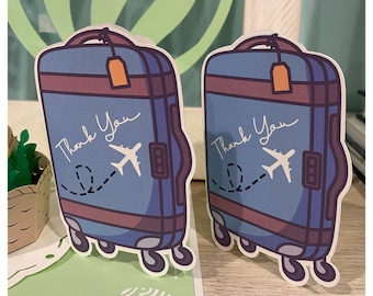 Tarjeta de agradecimiento para tripulación de vuelo, portatarjetas de regalo, tarjeta de auxiliar de vuelo, tarjetas de viaje, paquete de 4 tarjetas de aerolínea