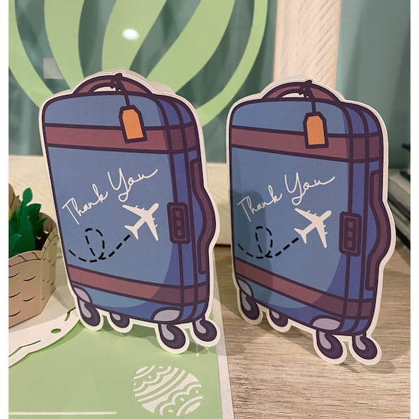 Flight Crews Thank You Card, Gift Card holder, Flight Attendant Card, Travel Cards, Airline card pack of 4