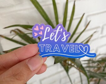 Pegatina "Vamos a viajar", pegatina de viaje, pegatina de vinilo, viajar es mi terapia