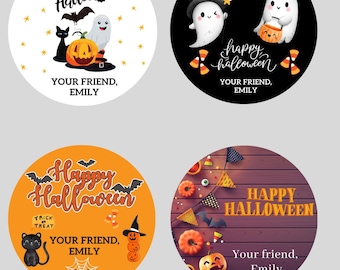 Pegatina personalizada de Halloween / Etiqueta / Etiqueta 20 pegatinas de 2 pulgadas