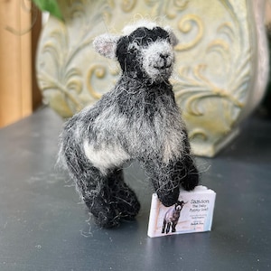 Samson Alpaca Felted Pygmy Goat Figurine