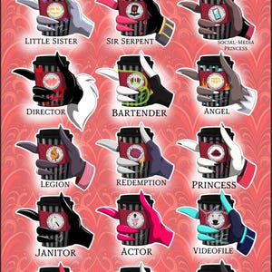 Sin & Sip Coffee Characters Individual stickers
