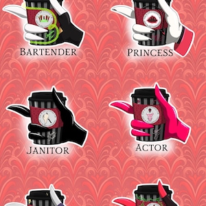 Sin N Sip Coffee Hotelier Sticker Set