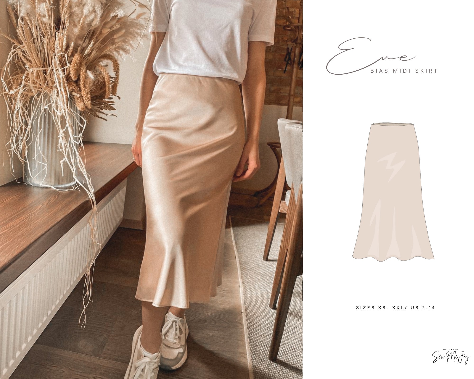 Satin Skirt Pattern - Etsy