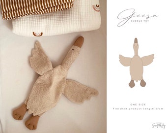 Plush Goose Toy, Cuddle Toy For Newborn PDF Pattern