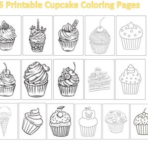 26 Printable Cupcake Coloring Pages