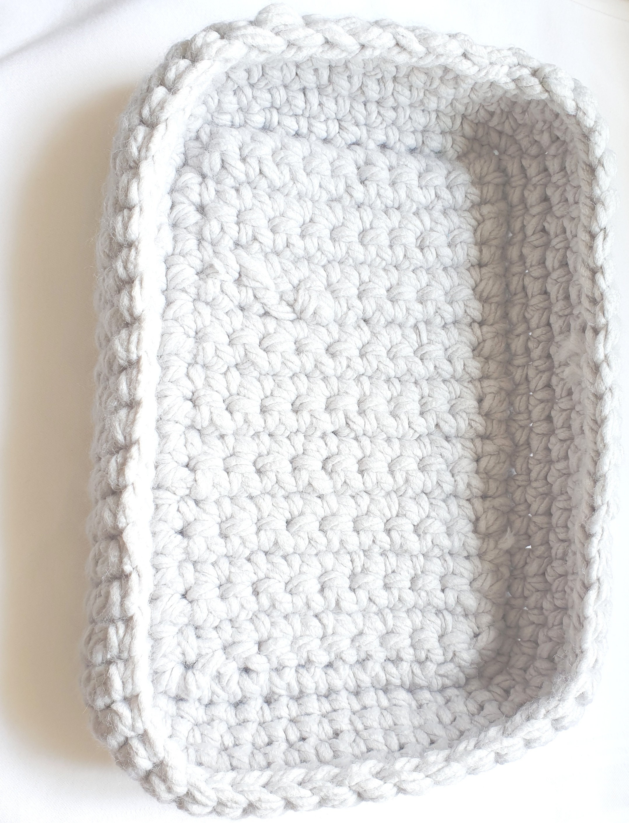 Cesta de almacenamiento / cesta de ganchillo / hecho a mano / | Etsy