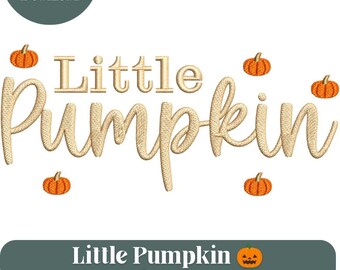 Little Pumpkin Machine Embroidery Design | Baby Halloween Outfit (Digital Download)