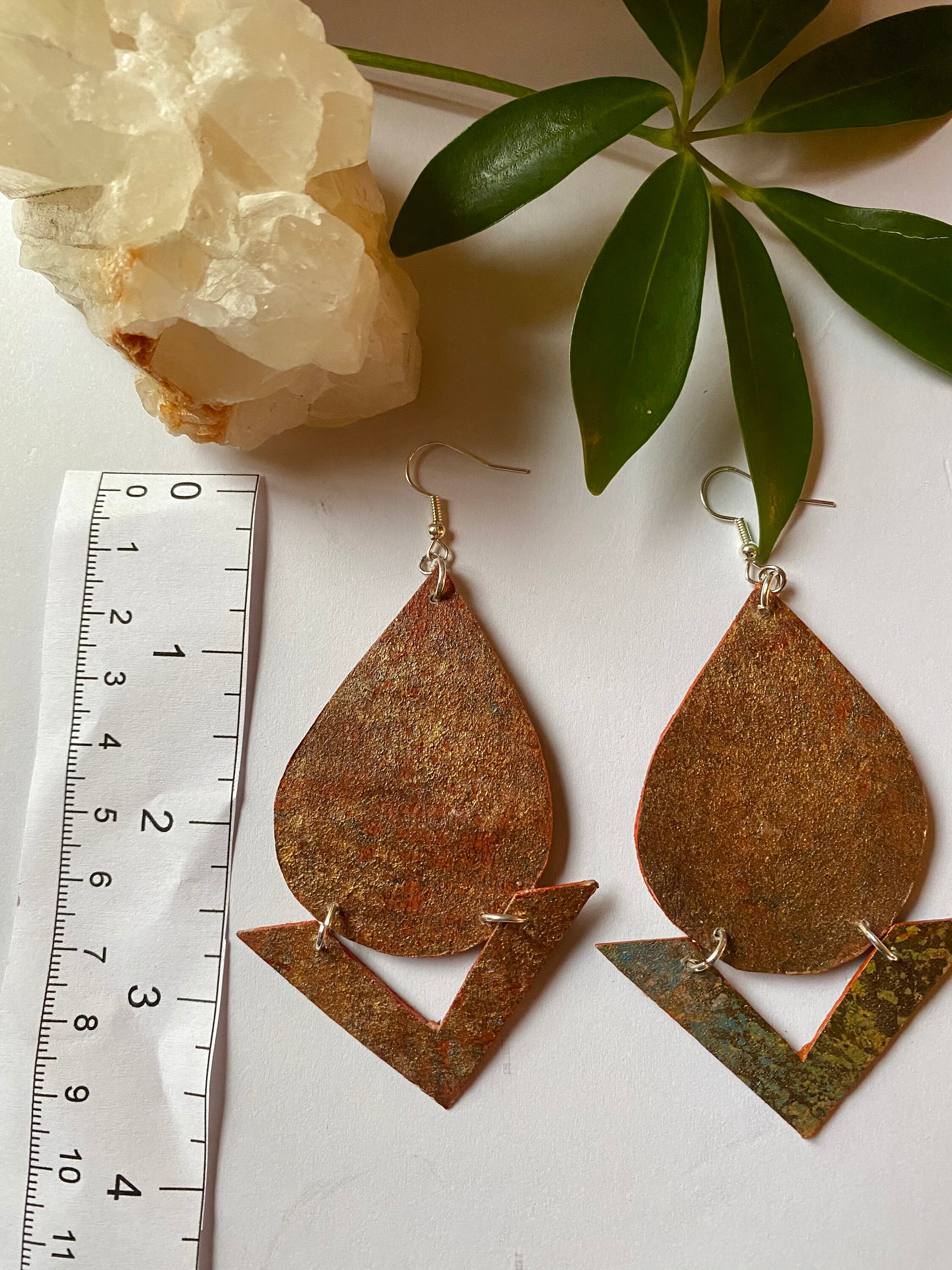 Paper Mache handmade lightweight earrings Etsy