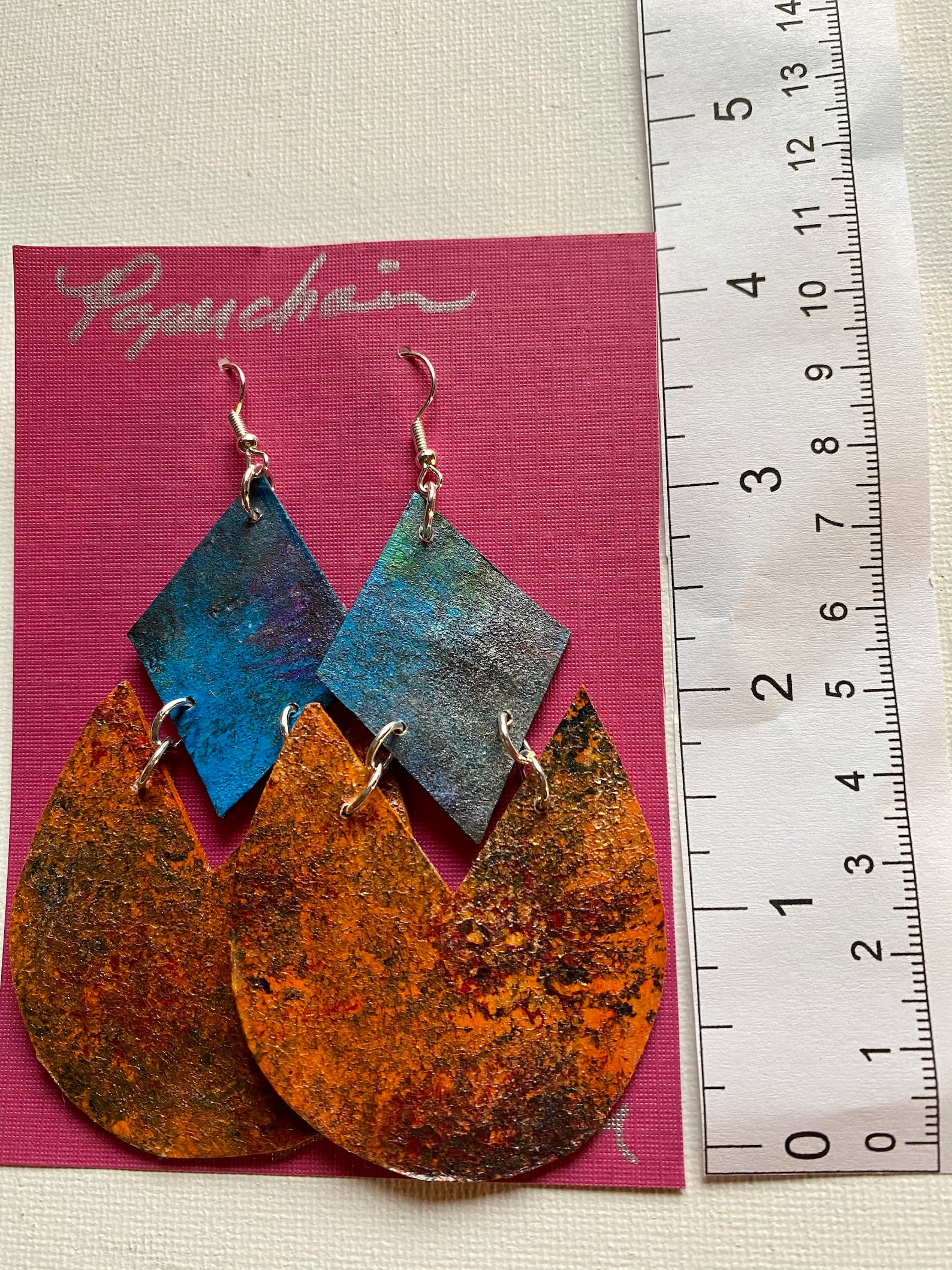 Paper Mache handmade earrings Etsy