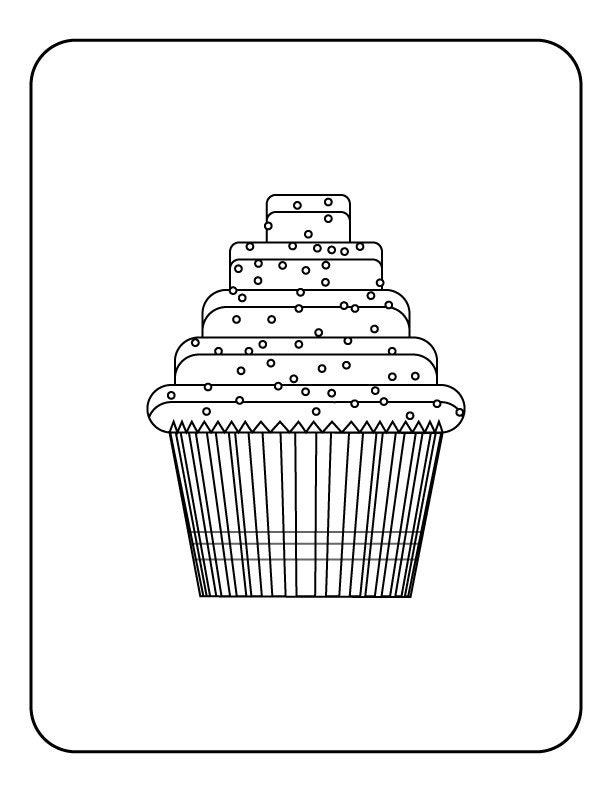 Cake Colouring Pages For Kids Colouring Pages Download & | Etsy