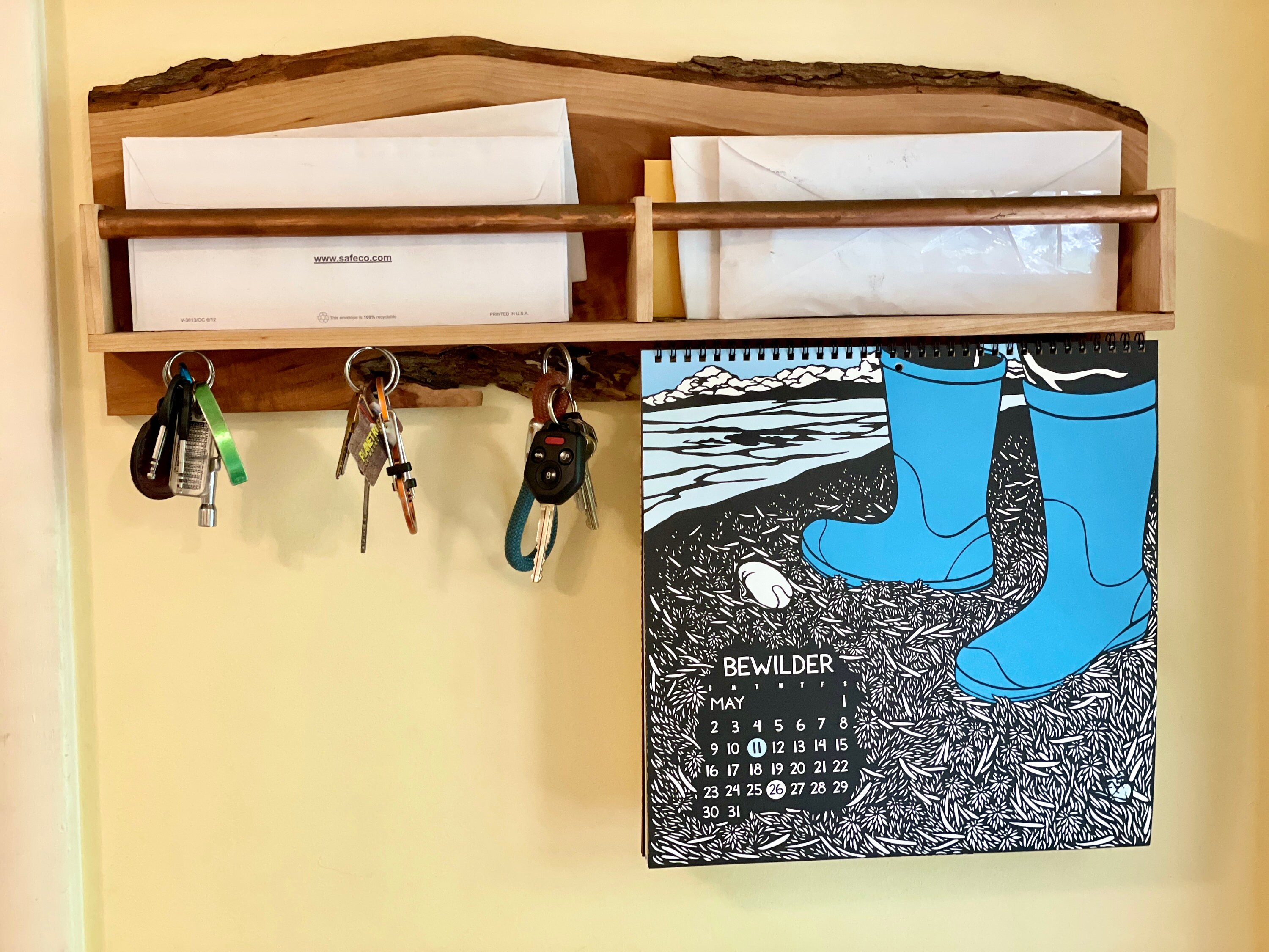 Wall Hanging Letter Holder cherry Etsy