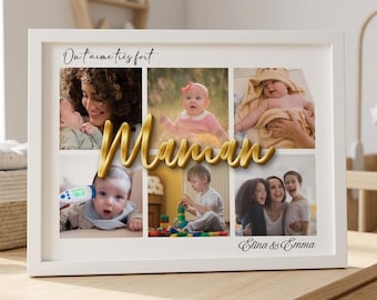 Cornice fotografica personalizzata - regalo di Natale - poster per la famiglia - fisico e digitale - festa di Natale - fotomontaggio - regalo unico