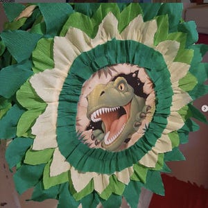 Piñata DINOSAURO - personalizzata con il nome - Riempita con caramelle e giocattoli - viene offerto un bastoncino di legno decorato - Decorazione T-REX - compleanno