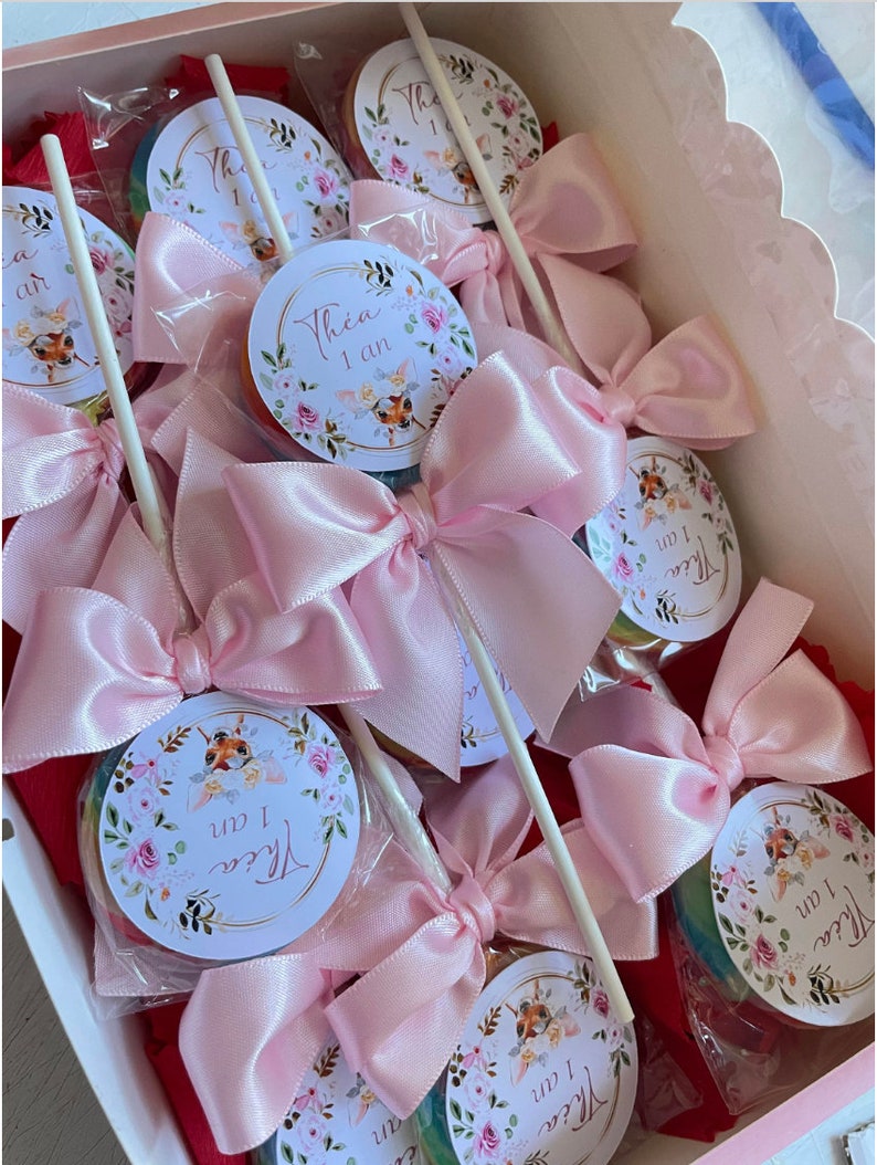 1 to 500 PERSONALIZED lollipops, SATIN ribbon, image of your choice, birthday, baptism, wedding, baby shower, you imagine we create image 6