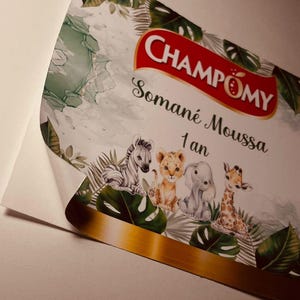Etichetta autoadesiva PERSONALIZZATA per decorazioni festive, compleanni, matrimoni, tema e iscrizione a scelta, visiva prima della produzione