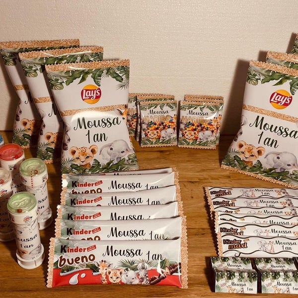 Personalized party decorations - theme and inscription of your choice - birthday, christening, wedding - high-quality image - we listen to your needs