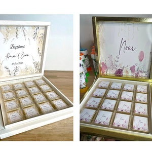 PERSONALIZED CHOCOLATE box, fully personalized image, all themes are possible, for your birthdays, weddings, baptisms... image 9