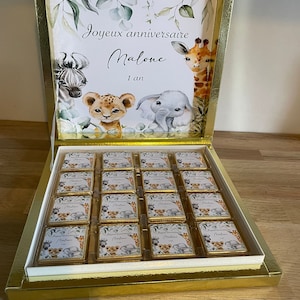 PERSONALIZED CHOCOLATE box, fully personalized image, all themes are possible, for your birthdays, weddings, baptisms...