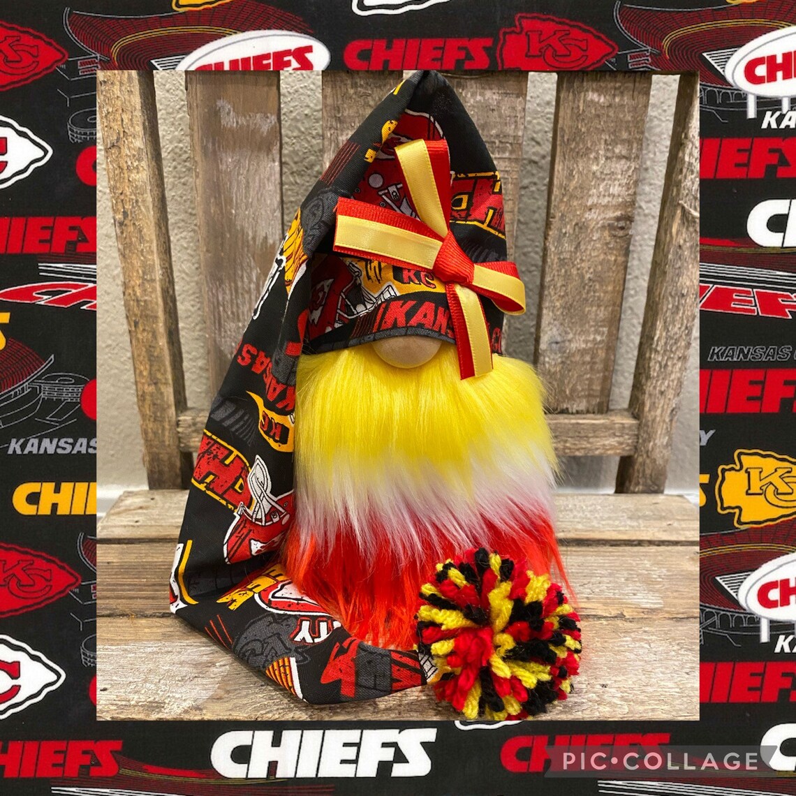 KC Chiefs Football Gnome KC Chiefs Decor KC Chiefs Football Etsy