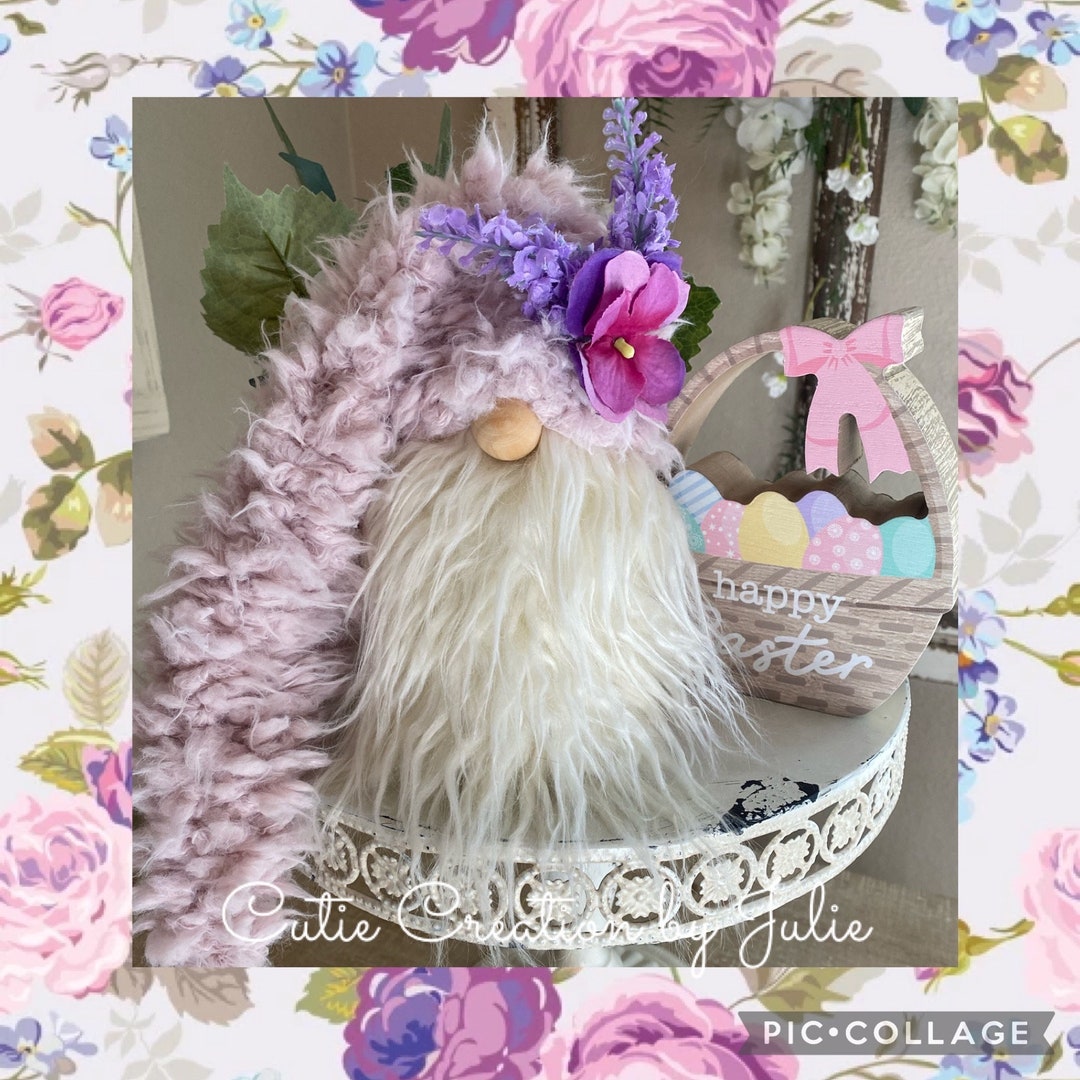 Aperturee Spring Flower Gnome Easter Eggs Fitted Stretch Table Cover