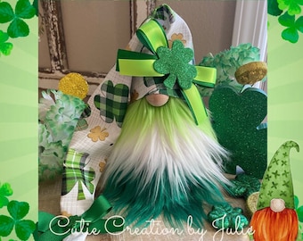 St. Patrick’s Day Gnome, St. Paddy’s Day, Irish Gnome, Handmade Gnome, Green, Shamrocks, Leprechaun, Tomte, Nisse