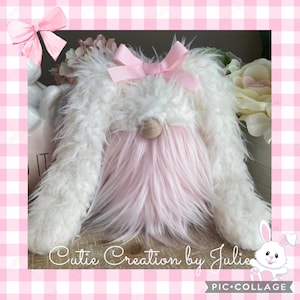 Easter Bunny Gnome, Spring Gnome, Easter Decoration, Shabby Chic Easter, Easter Tier Tray Decor, Tomte, Nisse, Scandinavian