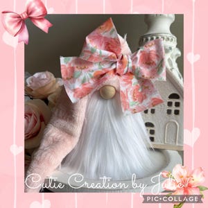 Spring Flower Gnome, Shabby Chic Gnome, Easter Gnome, Spring/Easter Tiered Tray Decor, Mother’s Day Gift, Tomte, Nisse