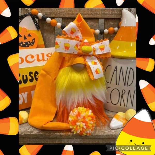 Candy Corn Gnome Etsy