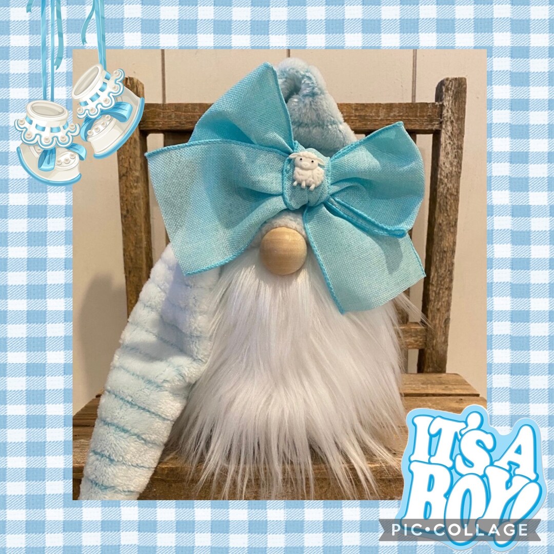 Baby Boy Nursery Gnome, Baby Shower Gift, Baby Nursery Decor, Its A Boy