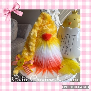 Easter Chick Gnome, Easter Tier Tray Decor, Easter Chick Decor, Spring Decor, Tomte, Nisse