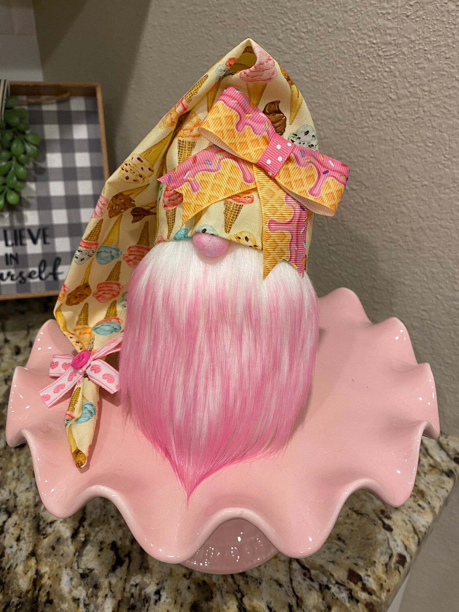 New ice cream gnome ice cream decor tier tray decor summer  etsy New ice cream gnome ice cream decor tier tray decor summer  etsy