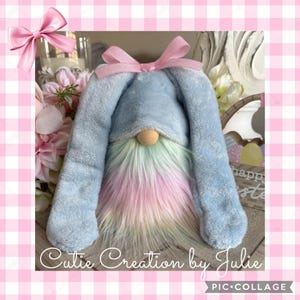 Easter Bunny Gnome, Blue Bunny Gnome, Easter Tiered Tray Decor, Spring Gnome, Tomte, Nisse