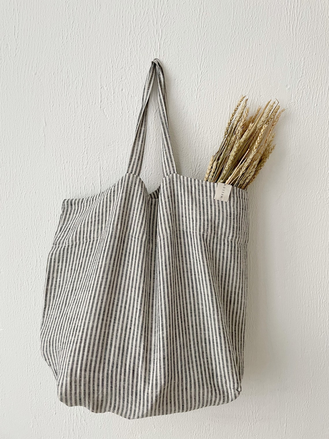 Linen Bag Boho Bag Tote Bag Linen Tote Bag Linen Beach Etsy