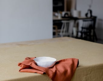 Terracotta Linen Tea Towels, Natural Linen Tea Towel, Linen Kitchen Towel, Stonewashed Active