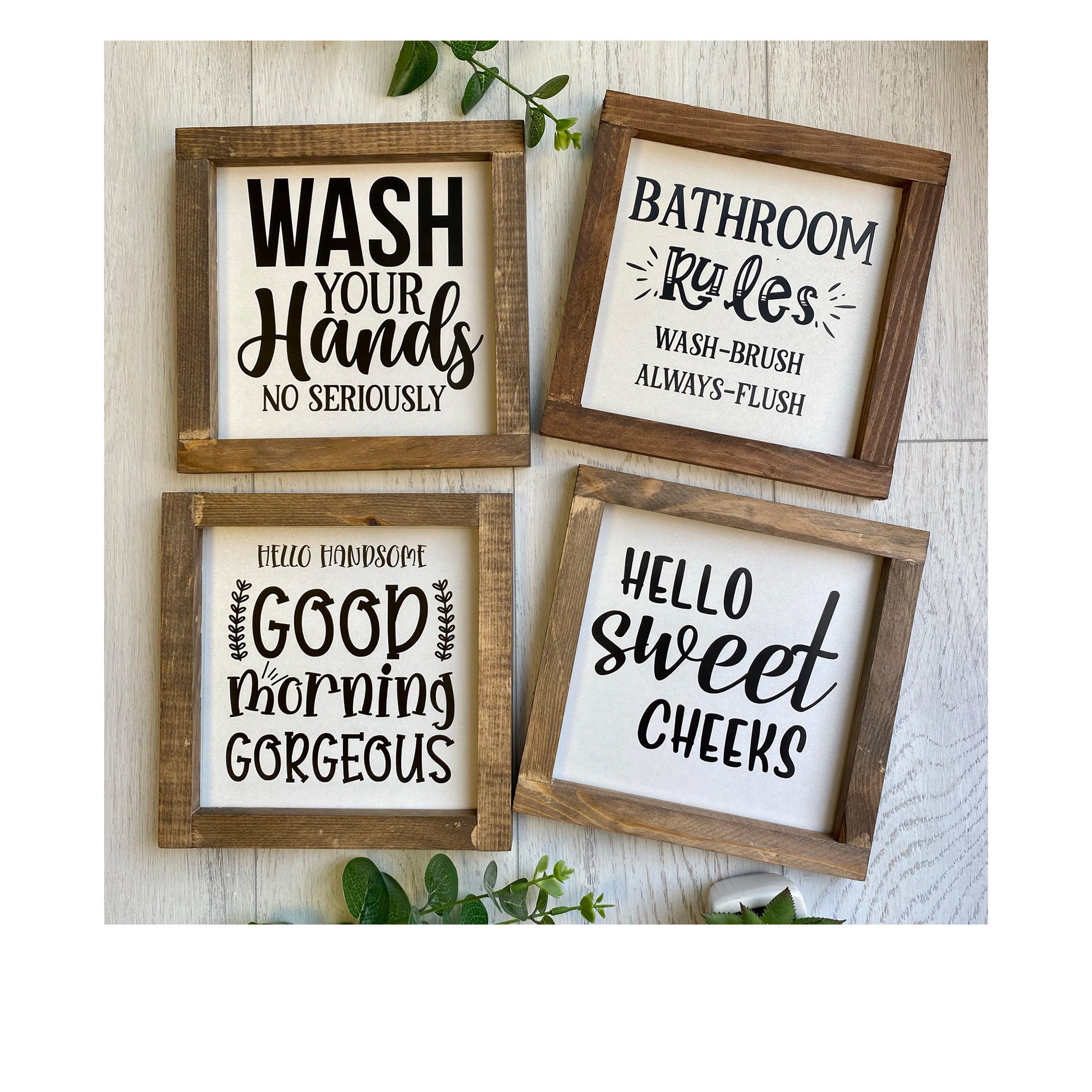 Badezimmer Schild Bündel Badezimmer Regeln Schild | Etsy