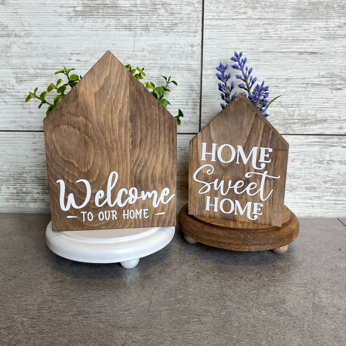 House Shaped Wood Signs Home Sign Farmhouse Decor Mini Etsy